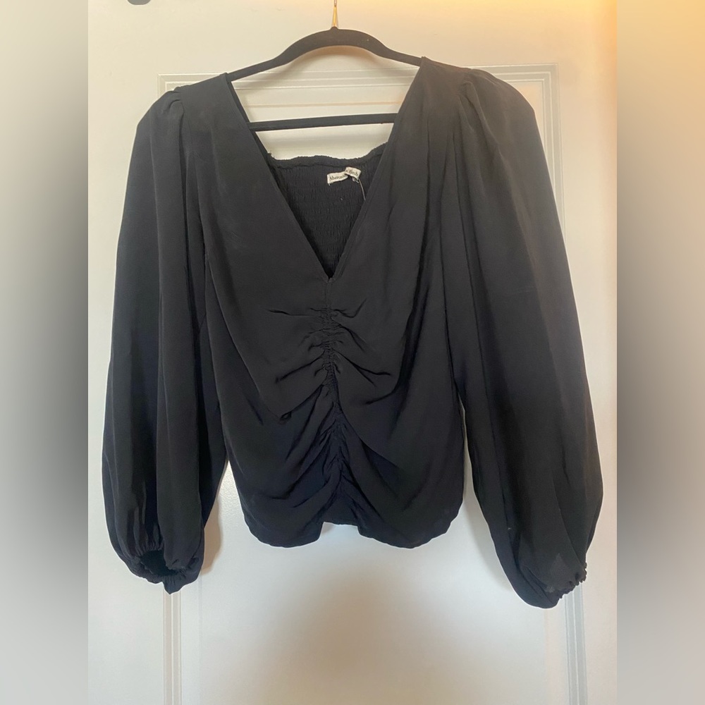 New with tags Abercrombie black long sleeve top.